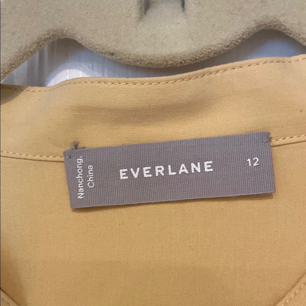 Everlane Silk Yellow Button-Up Shirt - Picture 2 of 11